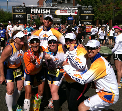 Team SunRype at the Cherry Creek Sneak Finish Line