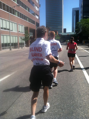 Blind Runner in Marathon