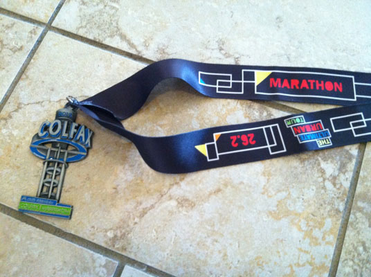 2012 Colfax Marathon Finisher Medal