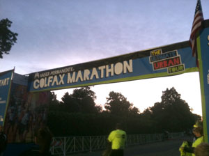 Colfax Marathon starting line