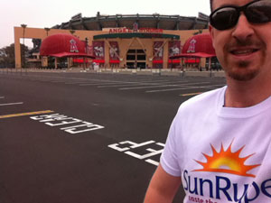 Running by Angels Stadium