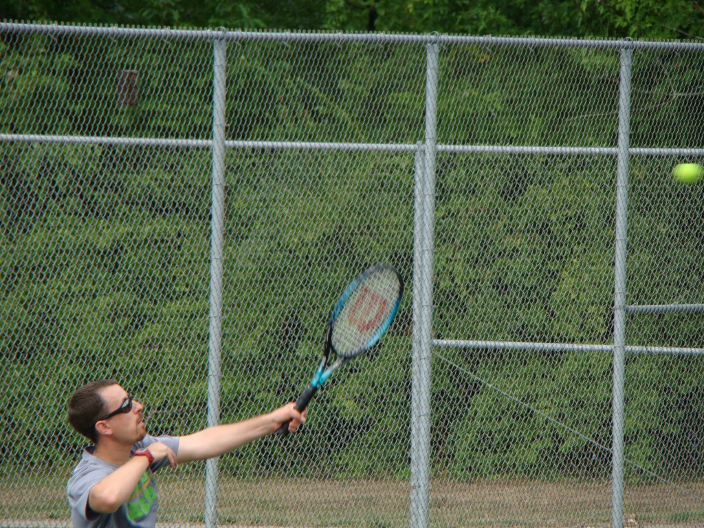 Playing tennis in Ohio