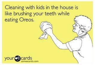 Cleaning with kids in the house