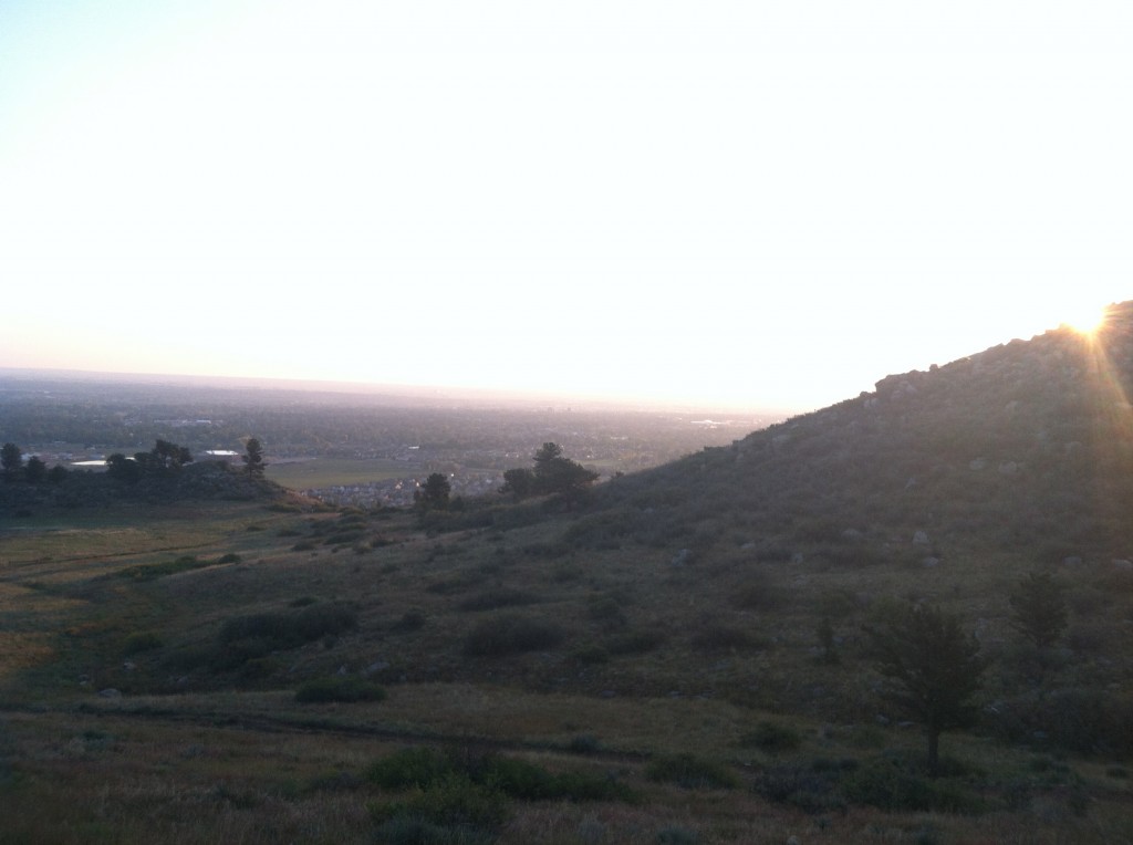 Looking down to Fort Collins