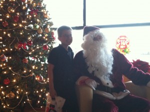 Santa visits the office