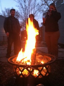 Warming by the fire