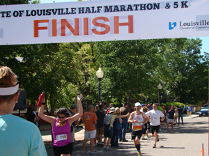 Taste of Louisville Half Marathon Finish Line