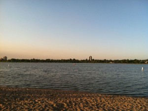 Denver Triathlon Swim Start Sloans Lake