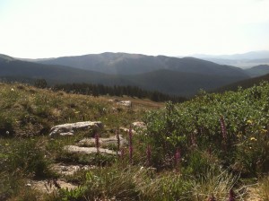 Looking down from Georgia Pass