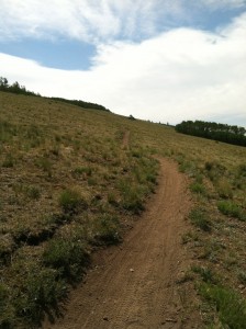 Uphill at the end of Kenosha Pass