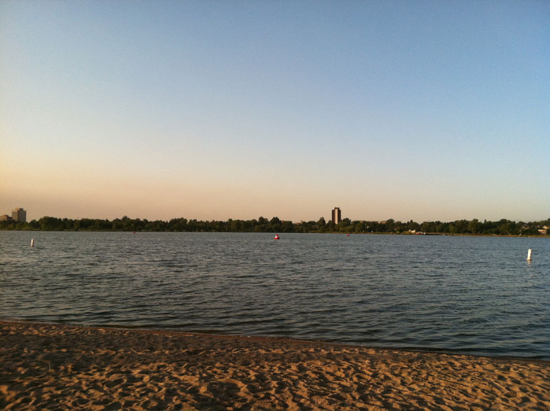 Denver Triathlon Swim Start Sloans Lake